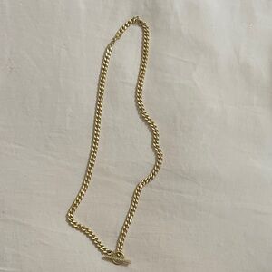 Gold Pave Toggle Clasp Necklace